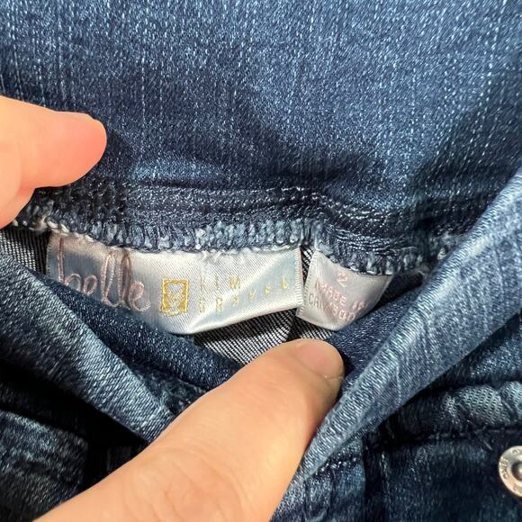 Belle by Kim Gravel Regular TripleLuxe Denim Pedal Pushers Rinse Wash, Reg 2 - Picture 3 of 9